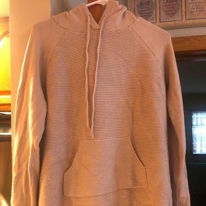 Tan sweater with hood